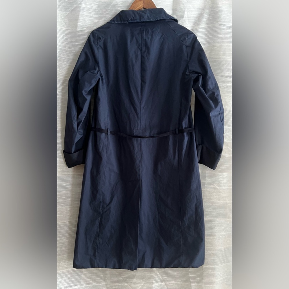 ❌SOLD❌Hannoh Wessel Navy Trench-Style Cotton Coat made in Italy |38 - Picture 3 of 15